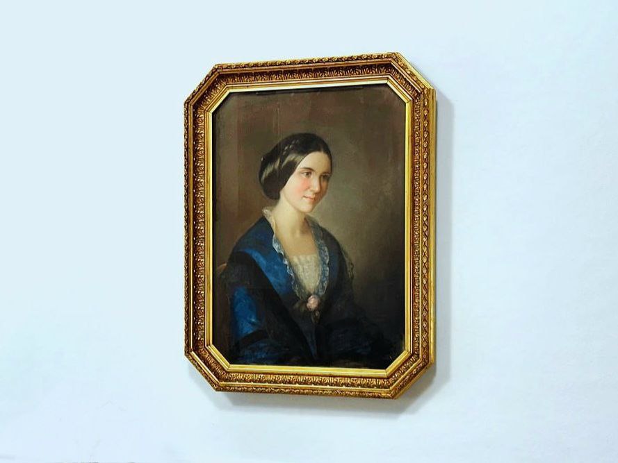 Жіночий портрет авторства Emma Jeannette Risler-Рuerarii (1836-1924)