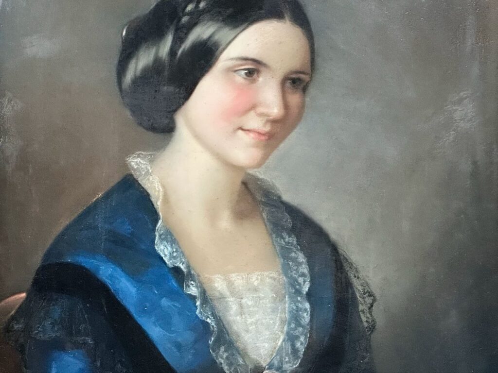 Жіночий портрет авторства Emma Jeannette Risler-Рuerarii (1836-1924)