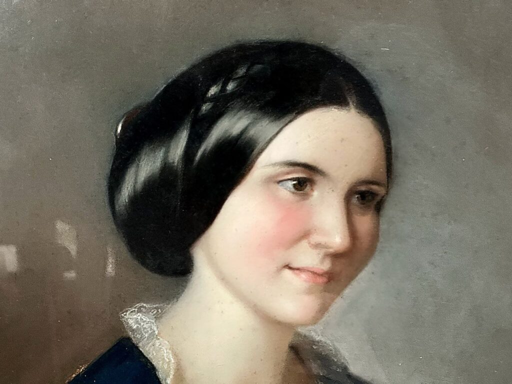Жіночий портрет авторства Emma Jeannette Risler-Рuerarii (1836-1924)