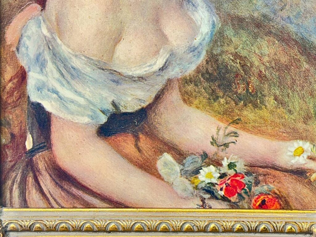 Вінтажна репродукція «Дівчина з ромашками» П'єра-Огюста Ренуара