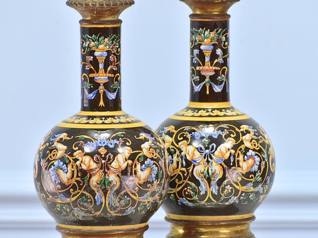 Пара антикварних гасових ламп GIEN