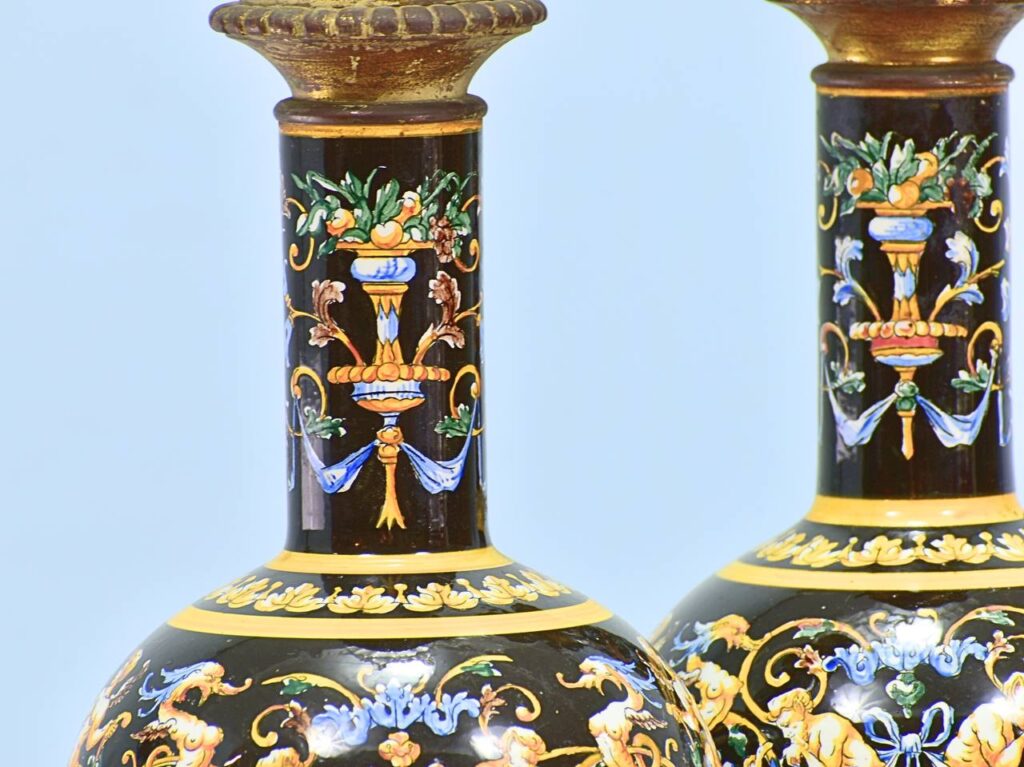 Пара антикварних гасових ламп GIEN