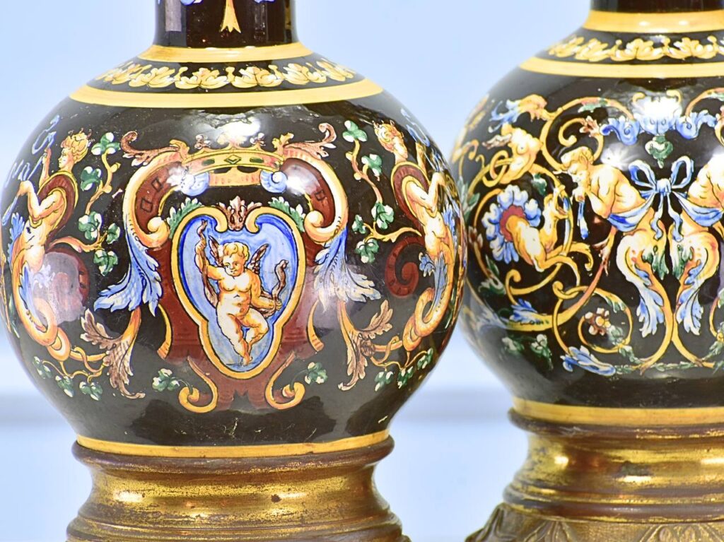 Пара антикварних гасових ламп GIEN