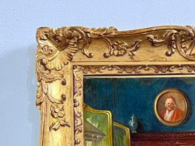 Антикварний живопис «Кардинал та його кіт» авторства Ремо (Rémo)