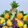 Антикварна фаянсова композиція «Корзина з фруктами»