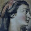 Антикварний малюнок «Портрет дівчини»