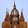 Антикварна клітка-будинок для птахів