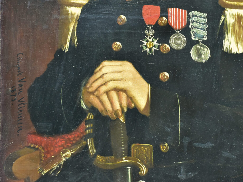 Антикварний портрет офіцера