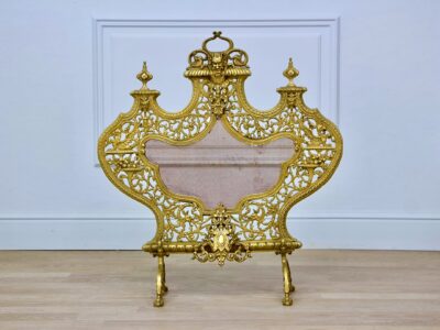 Антикварний камінний екран з бронзи в стилі Неоренесансу