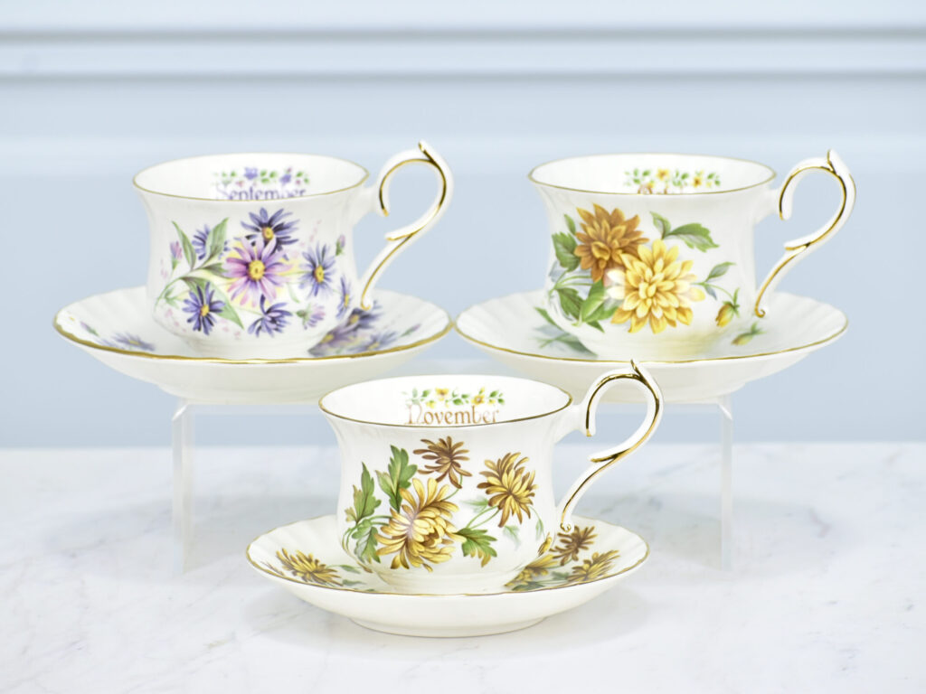 Вінтажні кавові пари «Квіткові місяці» Royal Kent