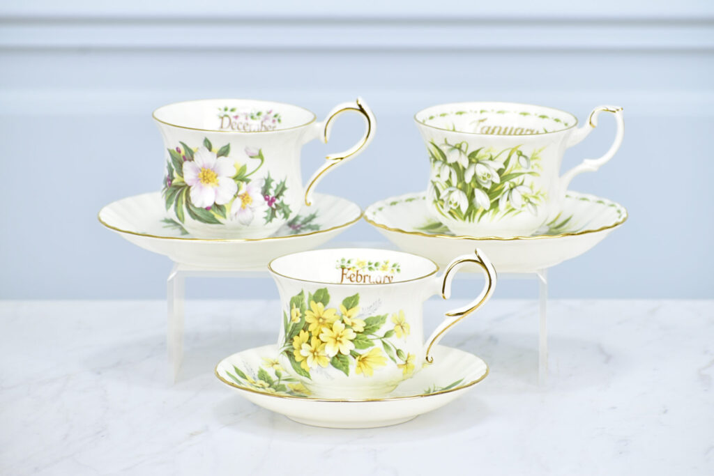 Вінтажні кавові пари «Квіткові місяці» Royal Kent