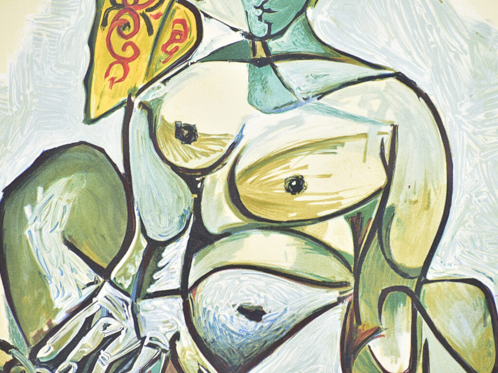 Літографія «Femme nue au bonnet turc» (авторства П. Пікассо)