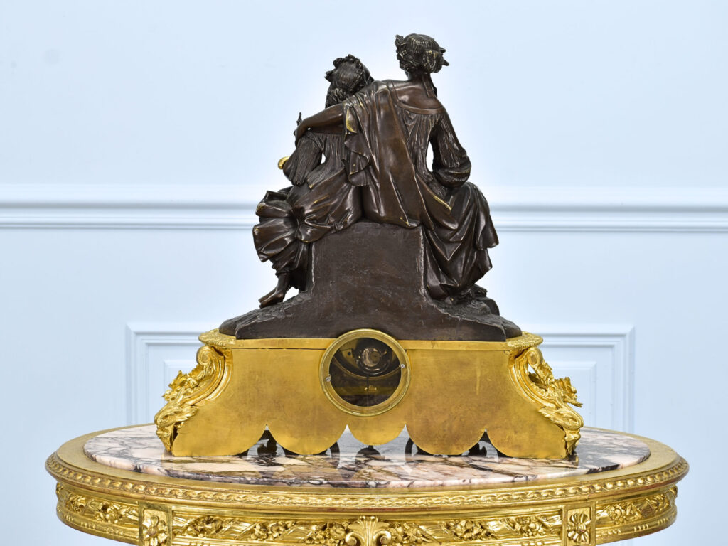 Антикварний камінний годинник «Алегорія достатку»
