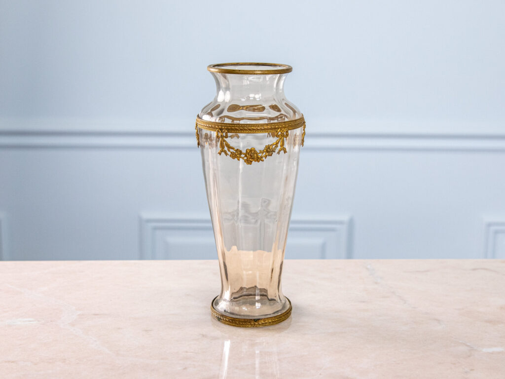 Антикварная хрустальная ваза в стиле Наполеона III
