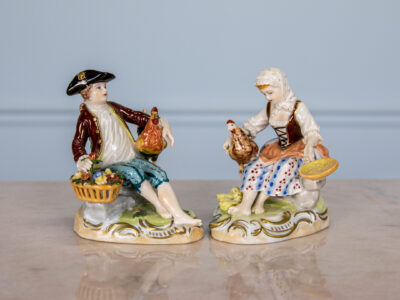 BN4A6033 Антикварні порцелянові статуетки «Пташники», Potschappel (Потшапель)