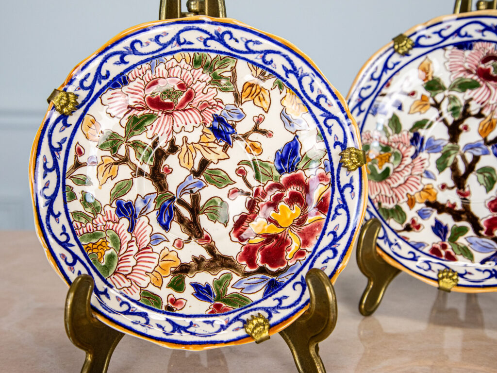 Вінтажні тарілки «Pivoines», Gien