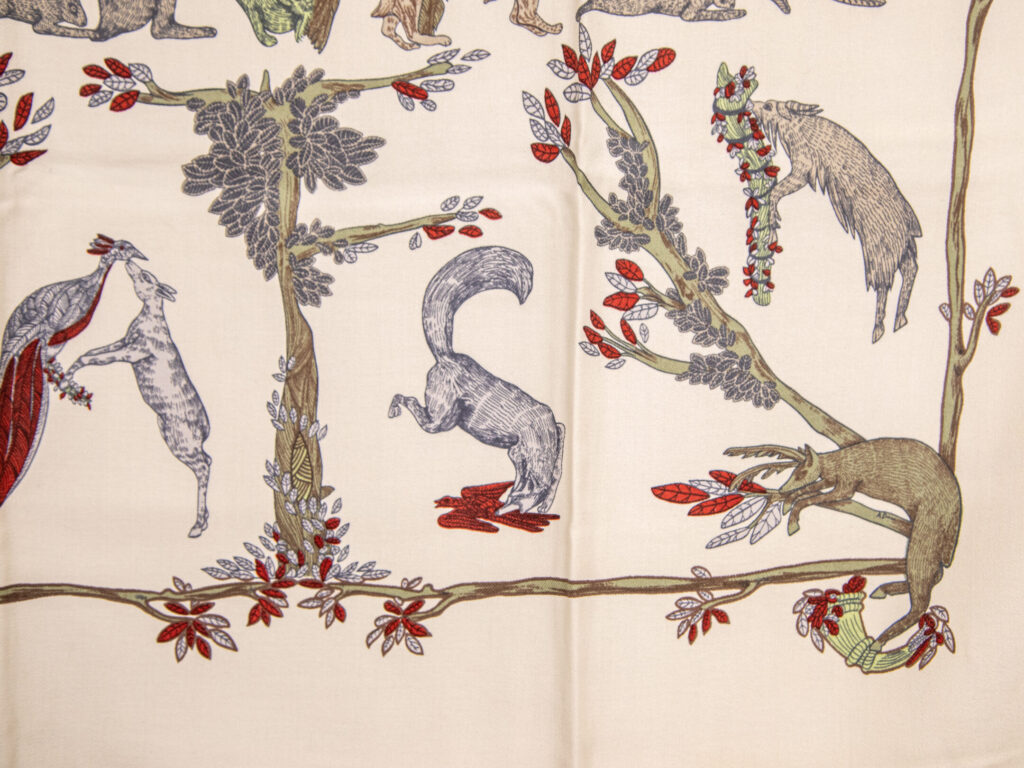 Винтажный шелковый платок Hermès Alphabet III