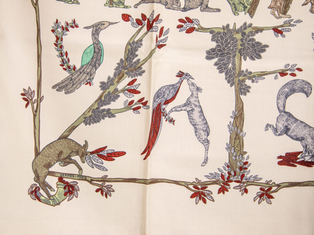 Винтажный шелковый платок Hermès Alphabet III