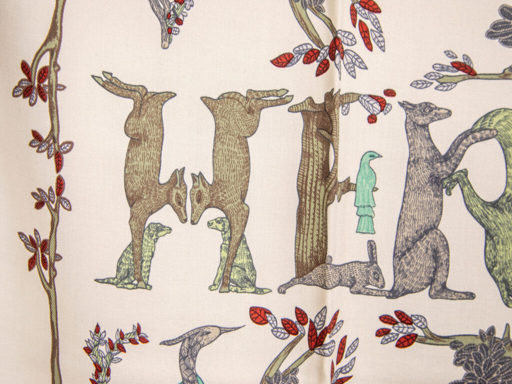 Винтажный шелковый платок Hermès Alphabet III