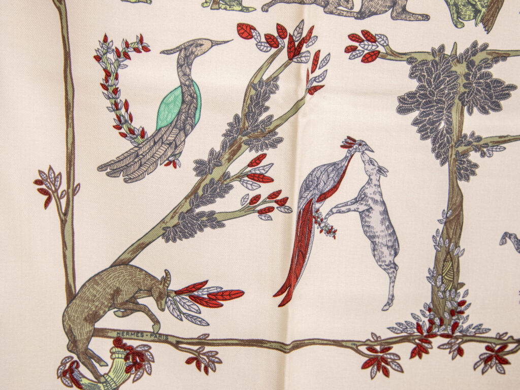 Винтажный шелковый платок Hermès Alphabet III