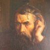 Антикварний живопис «Карл VI з Одеттою де Шампдівер і її блазнем», Е. Лейг (E. Leygue)