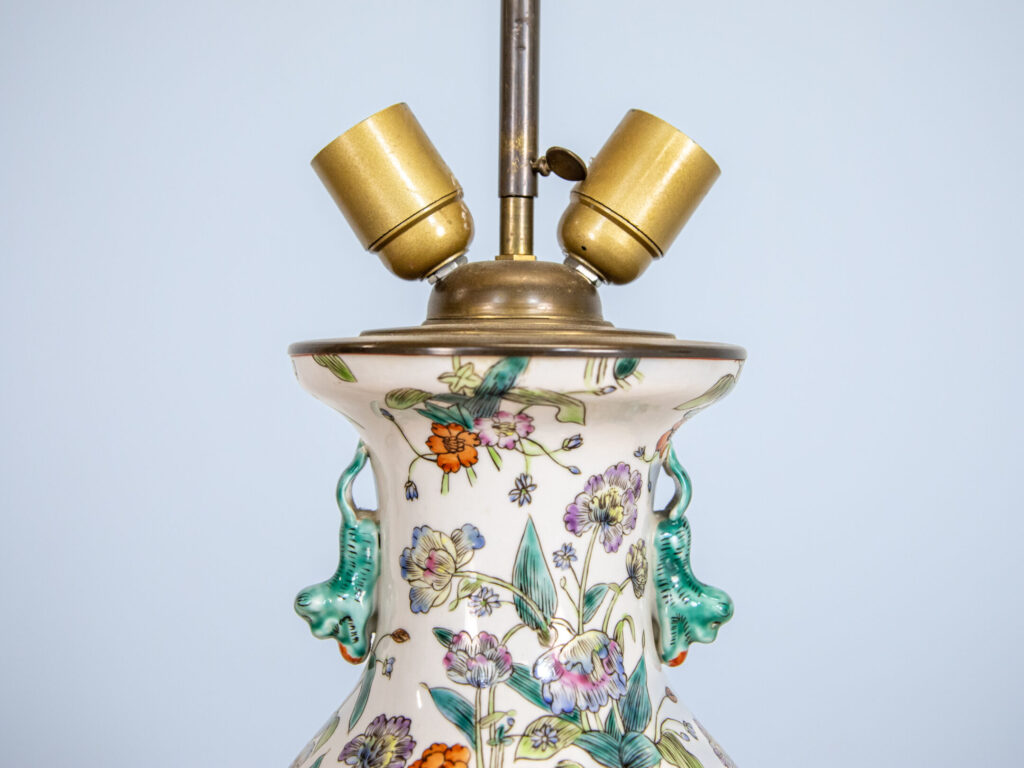 Винтажная фарфоровая настольная лампа