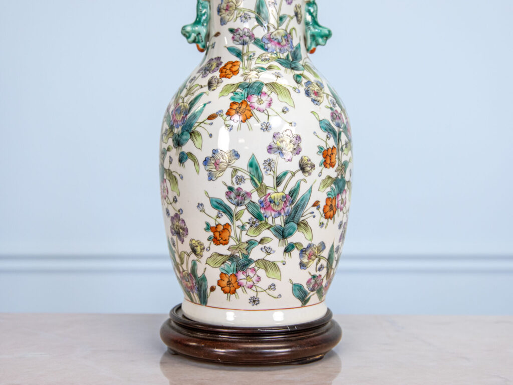 Винтажная фарфоровая настольная лампа