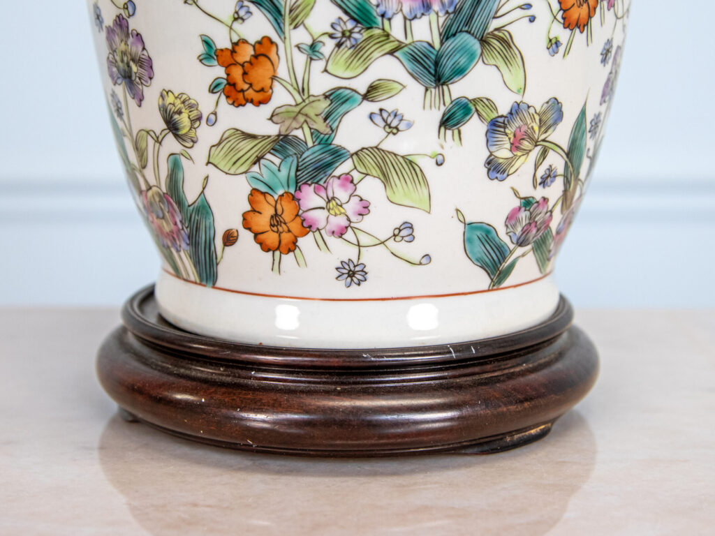 Винтажная фарфоровая настольная лампа