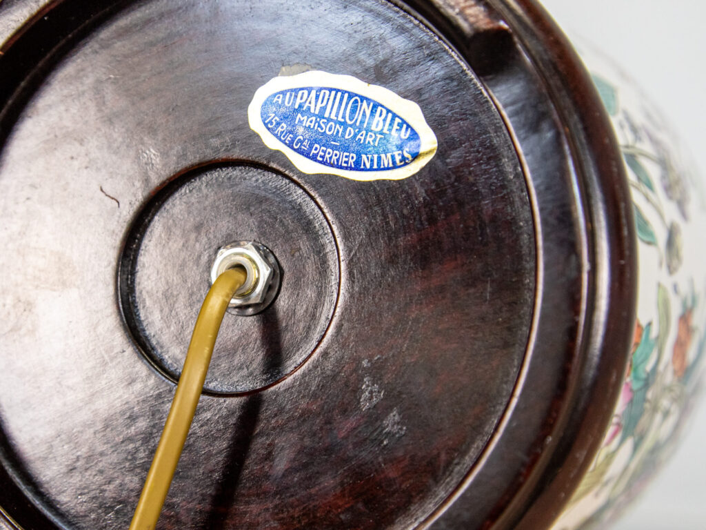 Винтажная фарфоровая настольная лампа