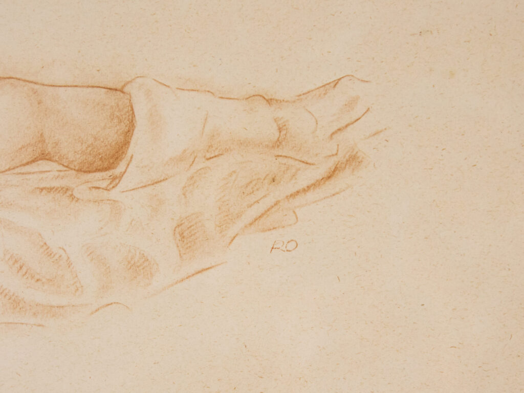 BN4A6800 Пара академічних рисунків оголеної моделі