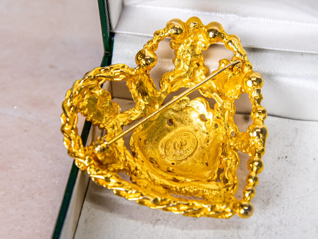 Вінтажна брошка «Серце» від Крістіана Лакруа (Christian Lacroix)