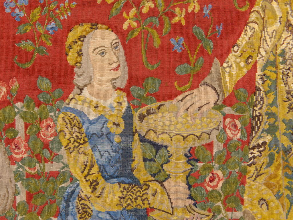 Вінтажний гобелен «Дама з єдинорогом»