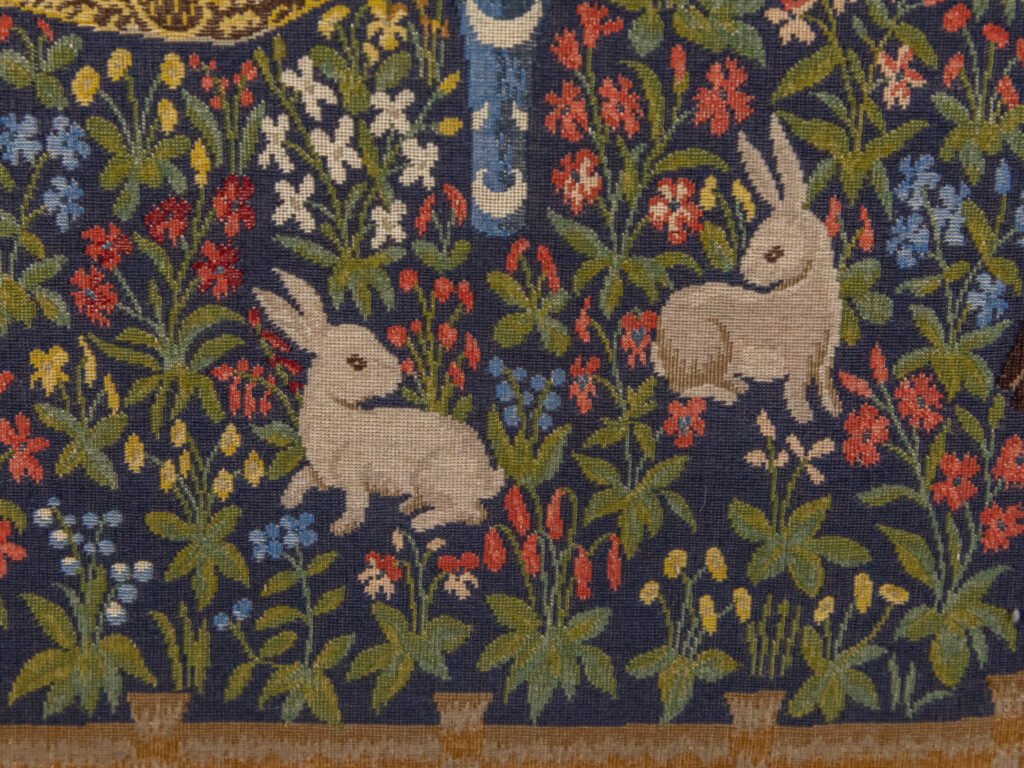 Вінтажний гобелен «Дама з єдинорогом»