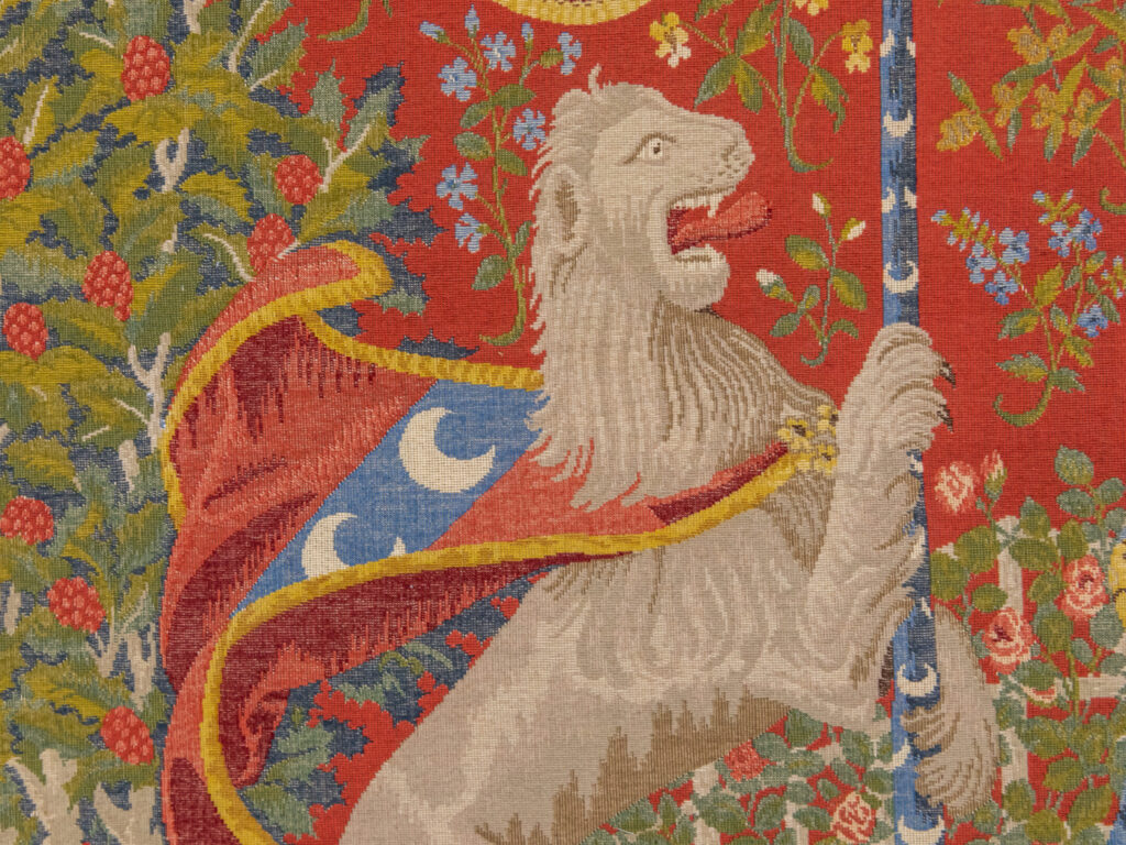 Вінтажний гобелен «Дама з єдинорогом»