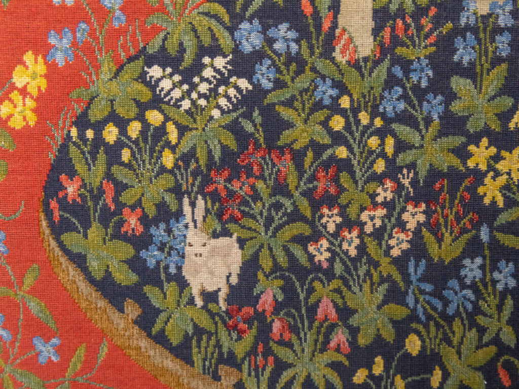 Вінтажний гобелен «Дама з єдинорогом»