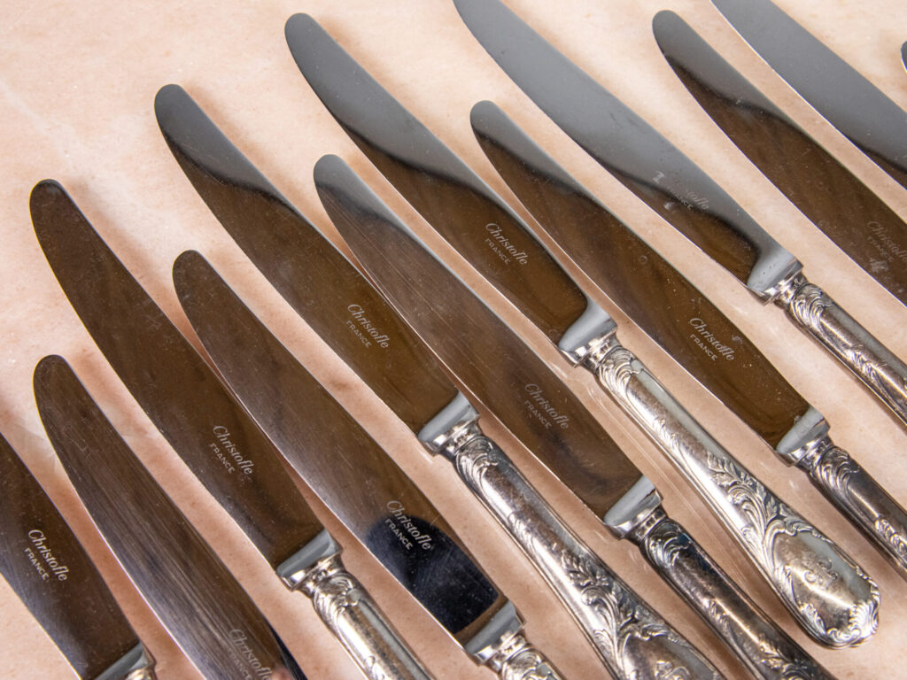 Вінтажний набір столових ножів Christofle