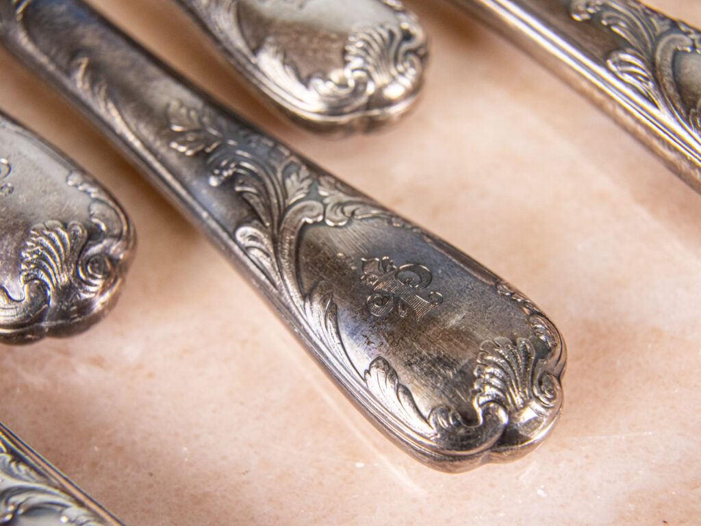 Вінтажний набір столових ножів Christofle