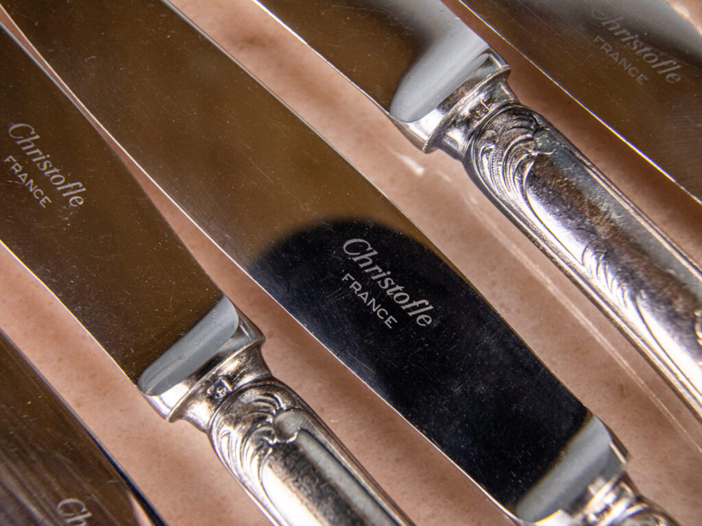 Вінтажний набір столових ножів Christofle