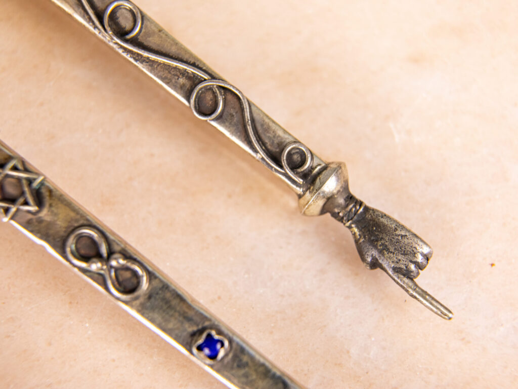 Набір срібних указок (ядів) для читання Тори