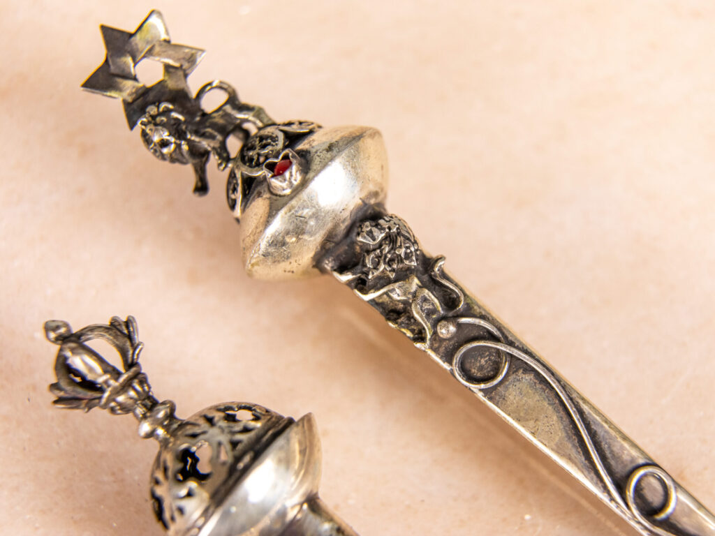 Набір срібних указок (ядів) для читання Тори