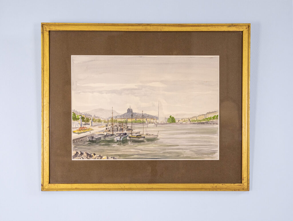 Винтажный акварельный пейзаж