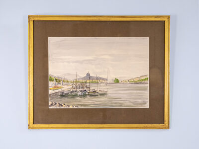 Винтажный акварельный пейзаж