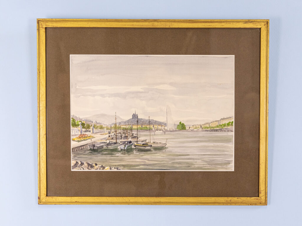 Винтажный акварельный пейзаж