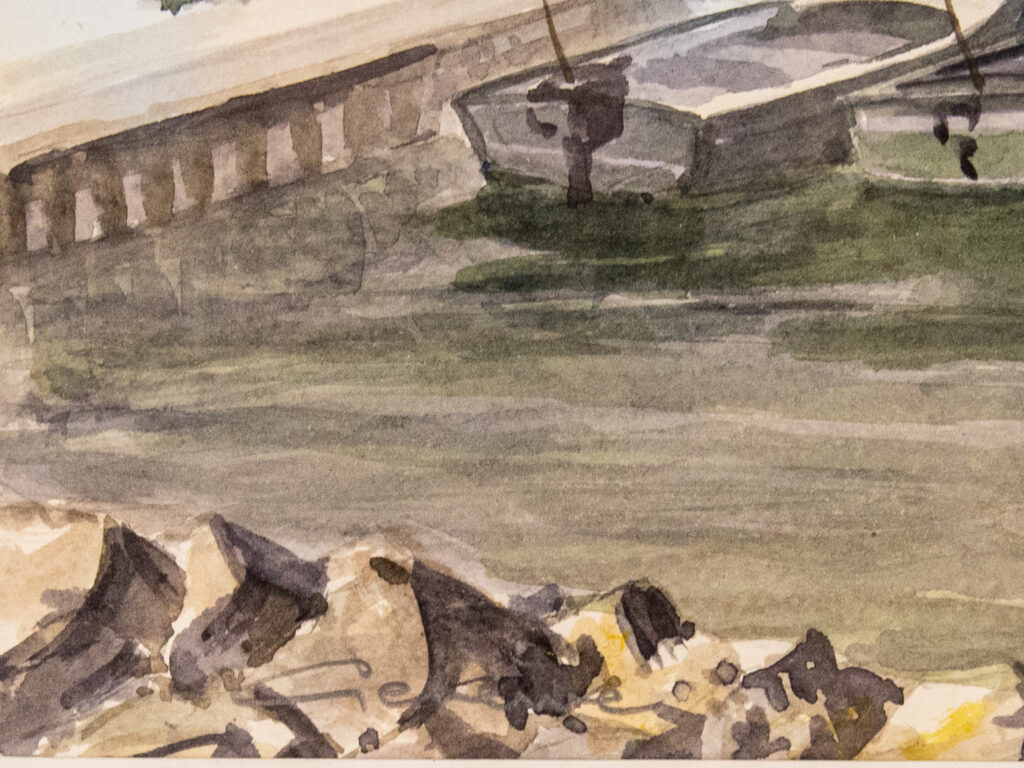 Винтажный акварельный пейзаж