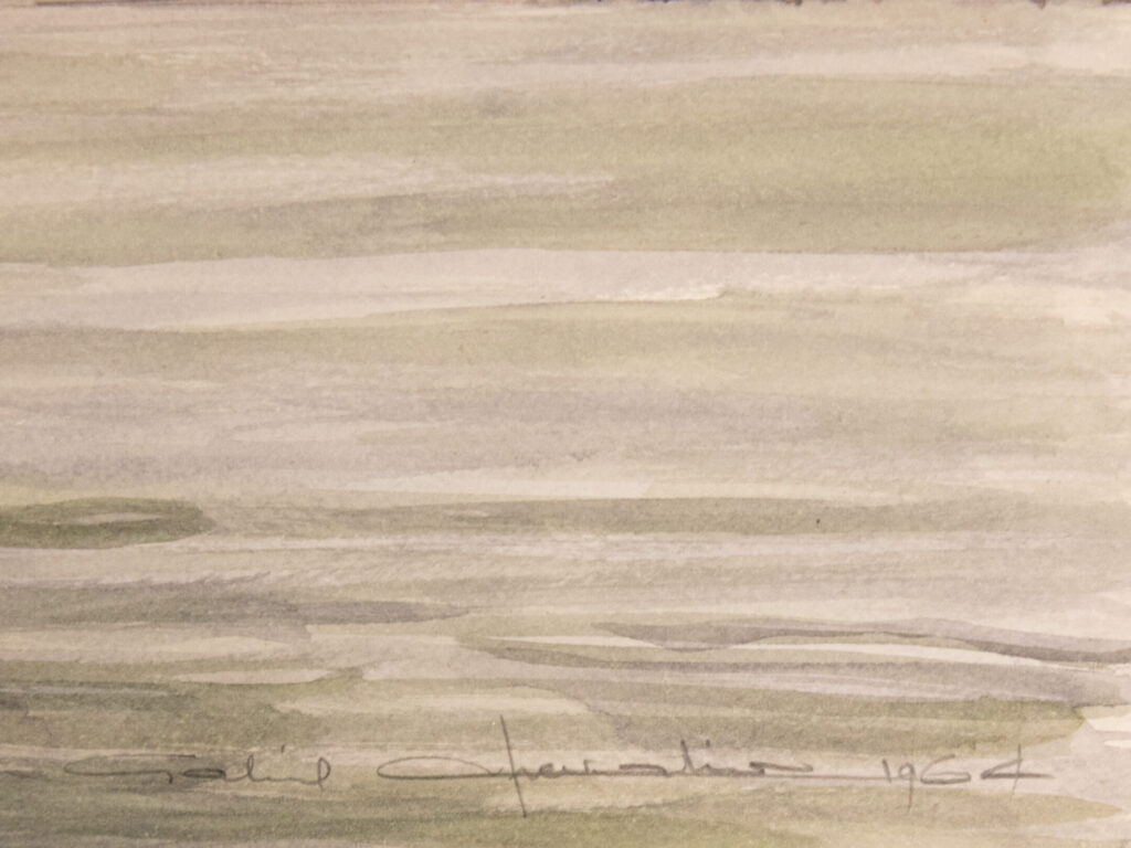 Винтажный акварельный пейзаж