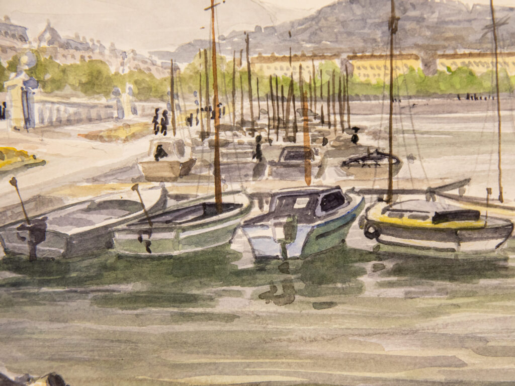 Винтажный акварельный пейзаж