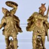 Пара антикварных скульптур «Воины на постаментах»