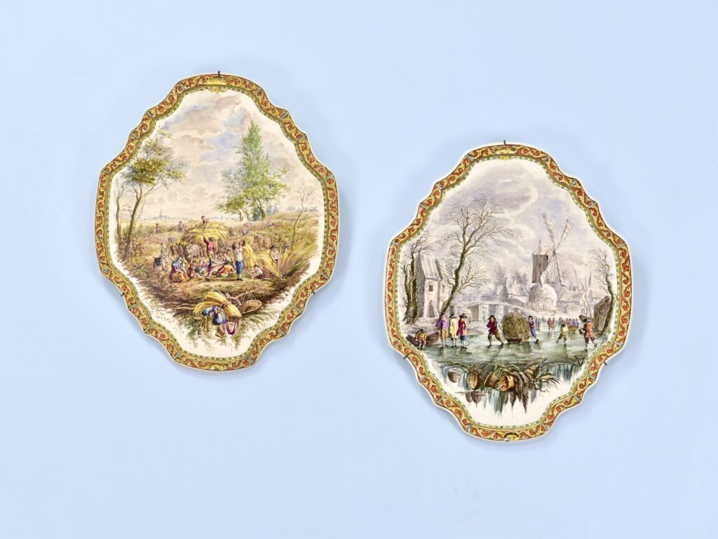 IMG_4937 Пара декоративних тарілок з сільськими сценами