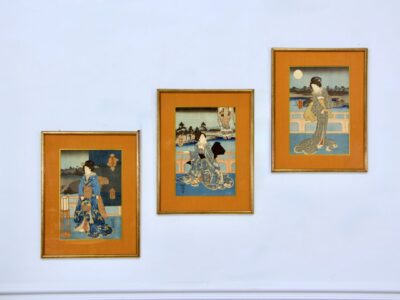 Триптих жіночих портретів у стилі укійо-е