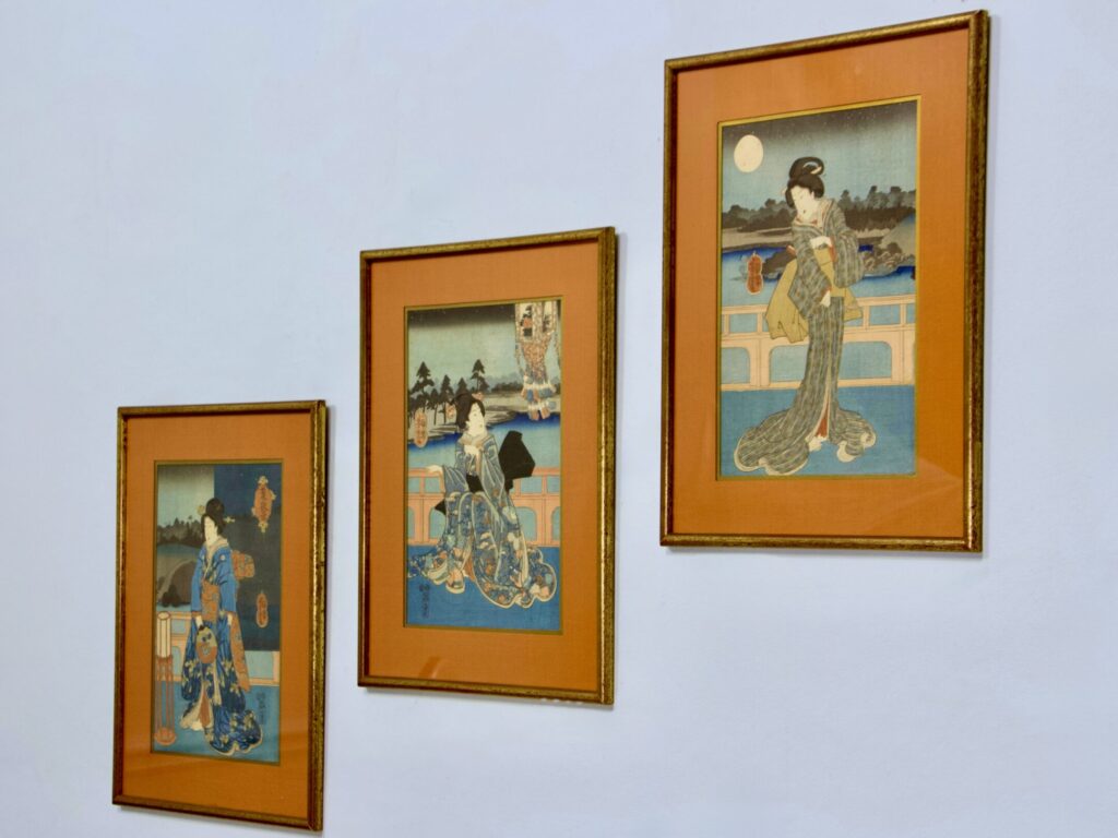 Триптих жіночих портретів у стилі укійо-е